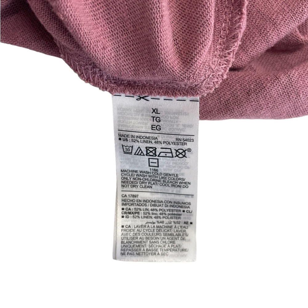 Old Navy Pink Linen Blend Scoop Neck Maxi Dress - Size XL - EUC - Picture 8 of 9